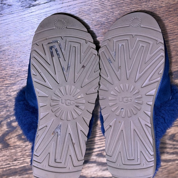 UGG Cozy Suede Sneakers with Sheepskin Lining, Navy Blue, Sz 7 - Picture 5 of 6